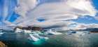 Storm over Storoen Island. Uummannaq Fjord, northwest of Greenland beyond arctic circle. Greenland. Art Print